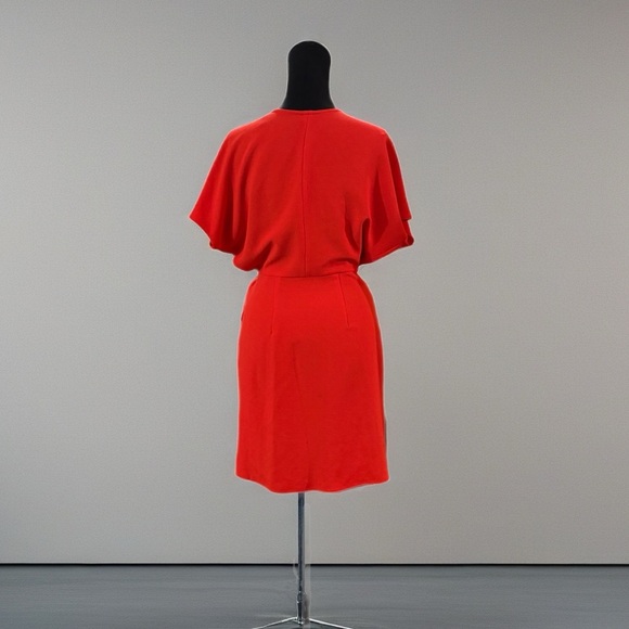 Topshop Vibrant Red Wrap Dress - Picture 3 of 6